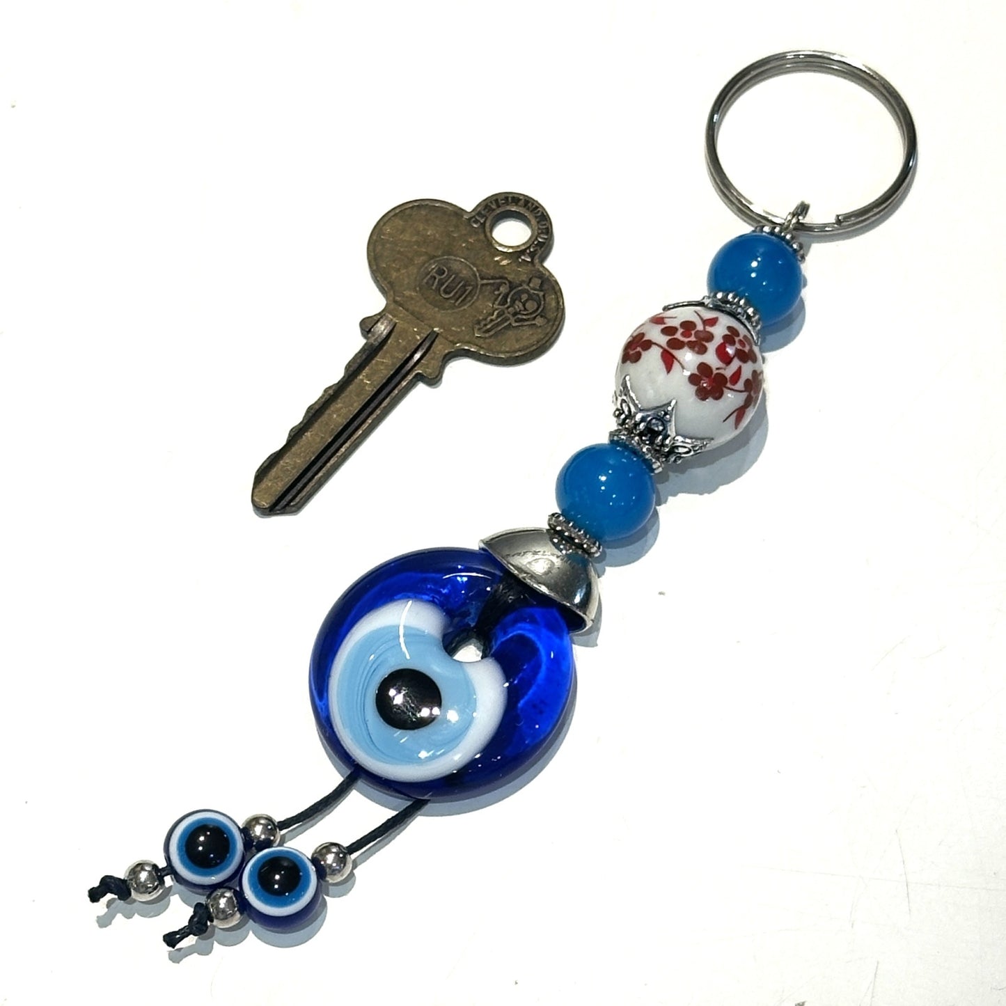 魔除けのお守り☆ナザールボンジュウキーホルダー D