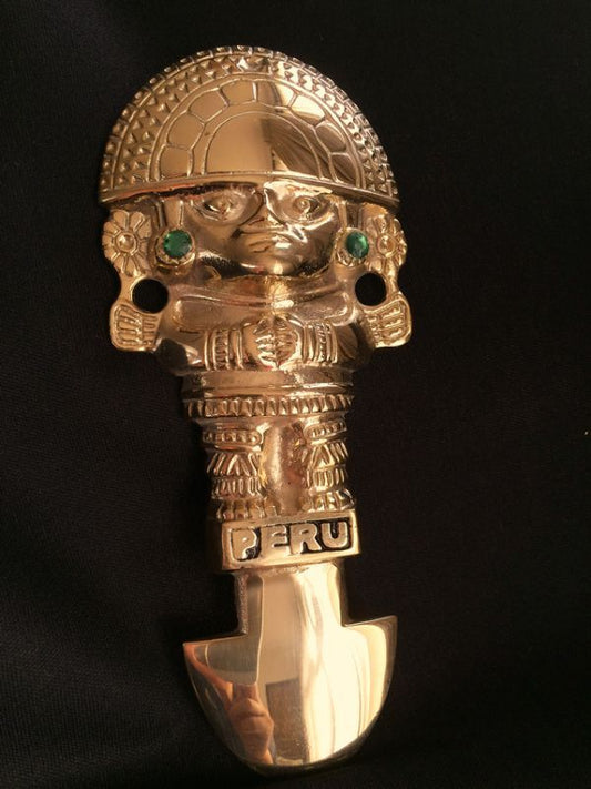 強運と金運に恵まれるパワーが秘められた　ペルーの聖なる黄金のナイフ★トゥミ