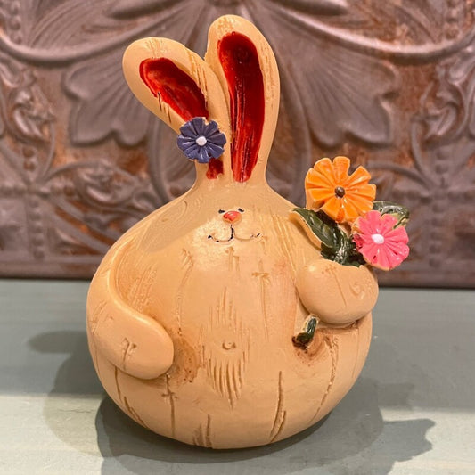 まんまるウサギ置物L 運気上昇・飛躍